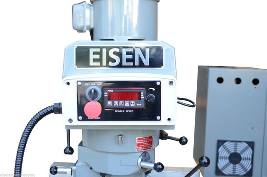 EISEN S-2AH-EVS 3HP Milling Head with Yaskawa VFD, R8 taper, for Bridgeport mill