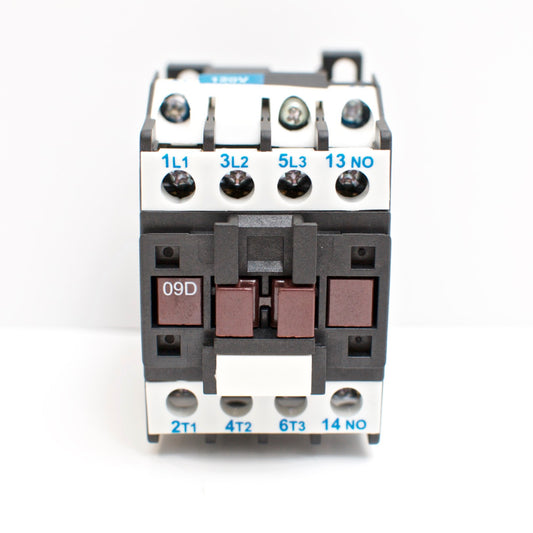 NHD C-09D10E7 magnetic contactor for 3HP motor, 120V coil, normally open