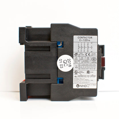 NHD C-12D10E7 magnetic contactor for 5.5HP motor, 120V coil, normally open