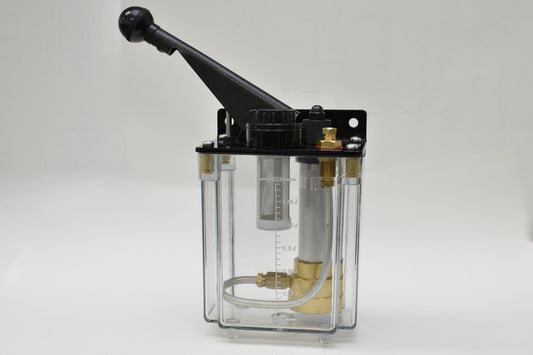 1 liter BIJUR-style Manual Lubrication Unit for Bridgeport mills, CKE-8 Oil Pump