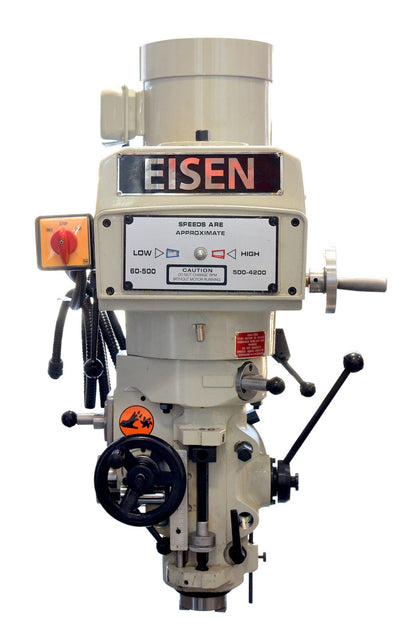 Eisen S-2AH-NT30 milling machine head, NT30 taper, 3 HP, 220/440V, 3-phase