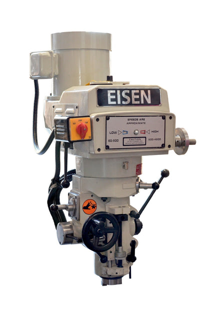 Eisen S-2AH-NT30 milling machine head, NT30 taper, 3 HP, 220/440V, 3-phase
