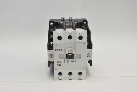 TECO CU-50 Magnetic Contactor, 72 Amp, 3 Phase, 110V Coil, 3A2a2b  (TAIAN CN-50)
