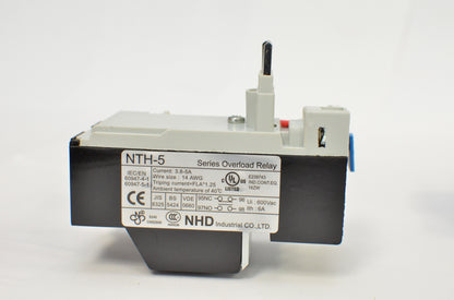 NHD thermal overload relay NTH-5 2PE,  3.8 ~ 5 amp