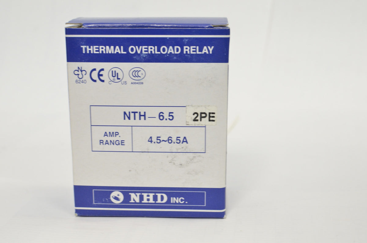 NHD thermal overload relay NTH-6.5 2PE,  4.5 ~ 6.5 amp