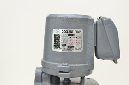 1/8 HP Cast Iron Immersion Coolant Pump, 220V/440V, 3PH, Shaft Length 6" YC