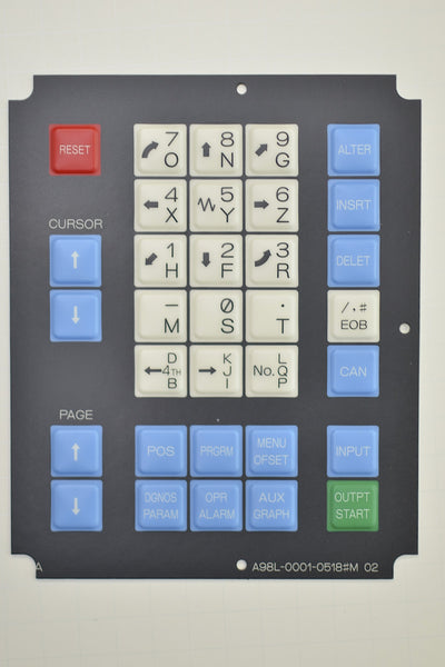 FANUC membrane keysheet keypad A98L-0001-0518#M02  for FANUC 0M