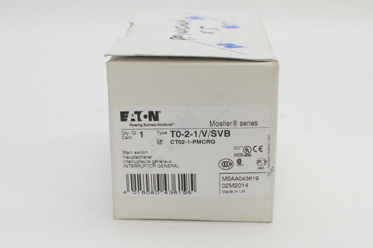 Eaton Moeller main switch T0-2-1-V-SVB  CT02-1-PMCRQ