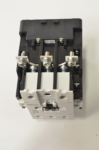 TECO CU-80 Magnetic Contactor, 104 Amp, 3 Phase, 110V Coil, 3A2a2b