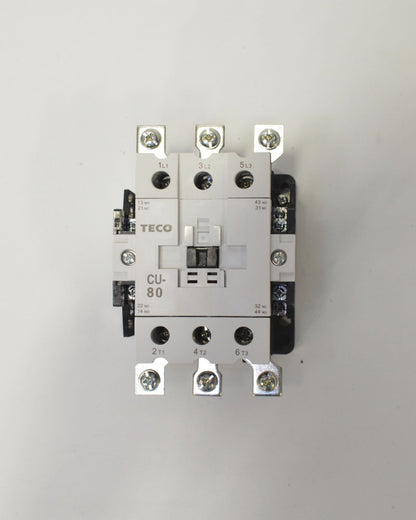 TECO CU-80 Magnetic Contactor, 104 Amp, 3 Phase, 110V Coil, 3A2a2b