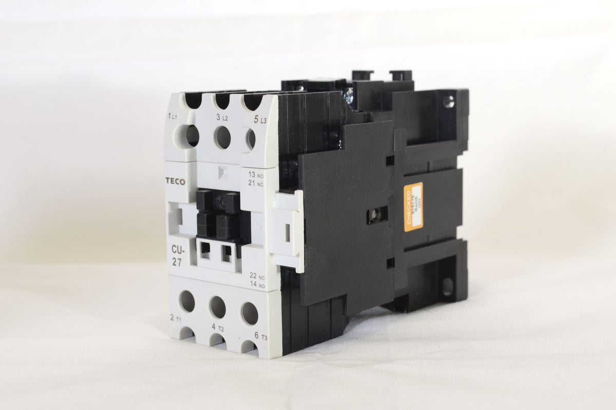 TECO CU-27 Magnetic Contactor, 45 Amp, 3 Phase, 110V coil, 3A1a1b (NO and NC)