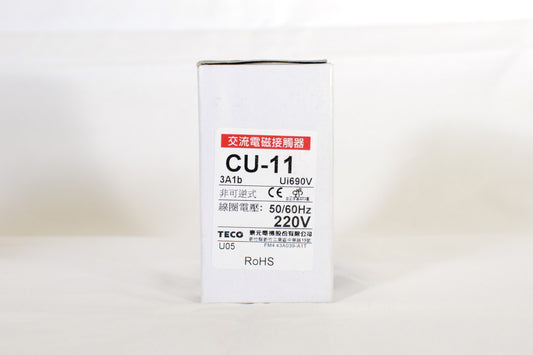 TECO CU-11 Magnetic Contactor, 24A, 3 phase,  220V coil,  3A1b, Normally Closed