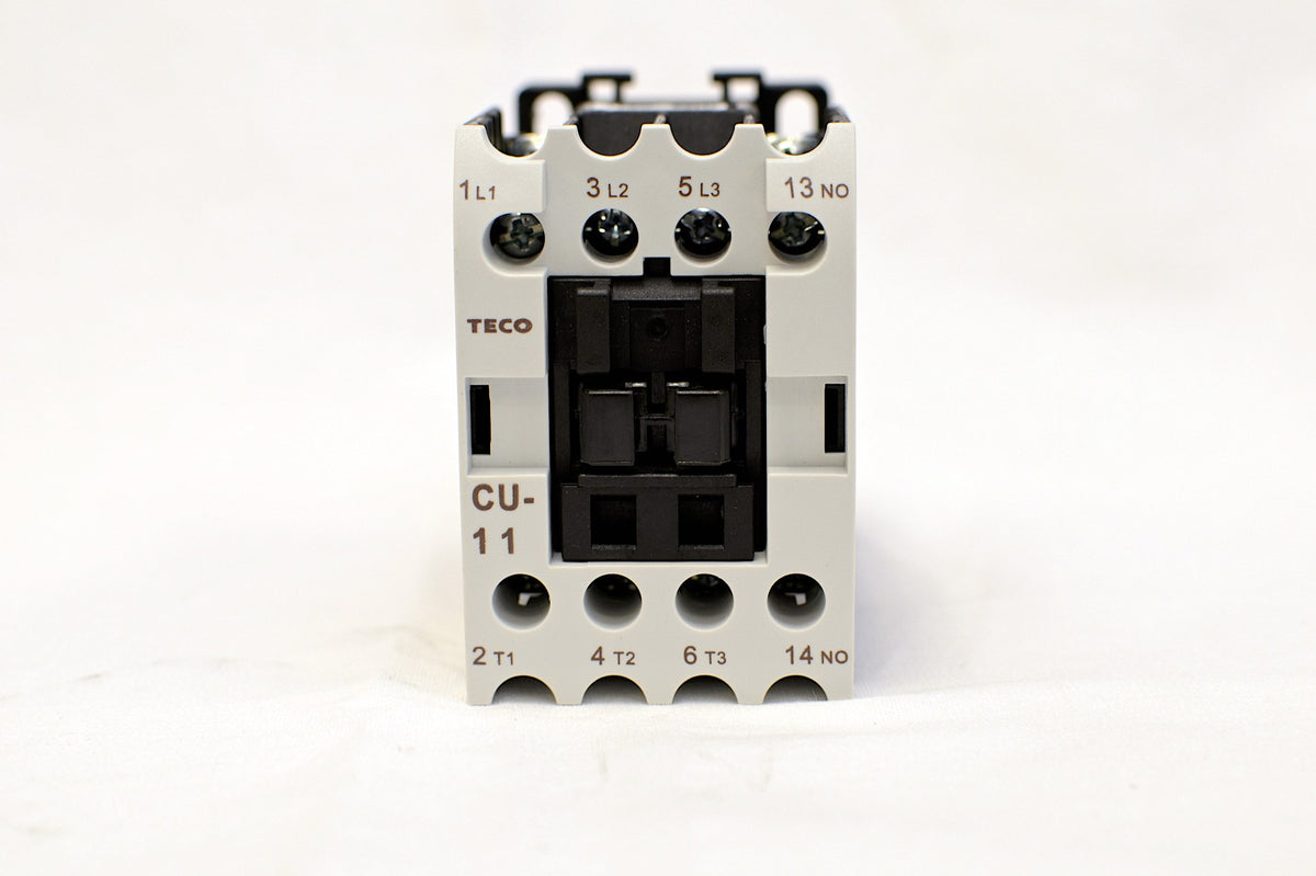 TECO CU-11 magnetic contactor, 24A, 3 phase, 110V coil 3A1a N/O (TAIAN CN-11)