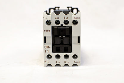 TECO CU-11 magnetic contactor, 24A, 3 phase, 110V coil 3A1a N/O (TAIAN CN-11)