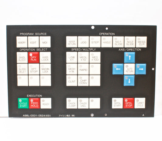 FANUC membrane keysheet keypad A98L-0001-0524#BV