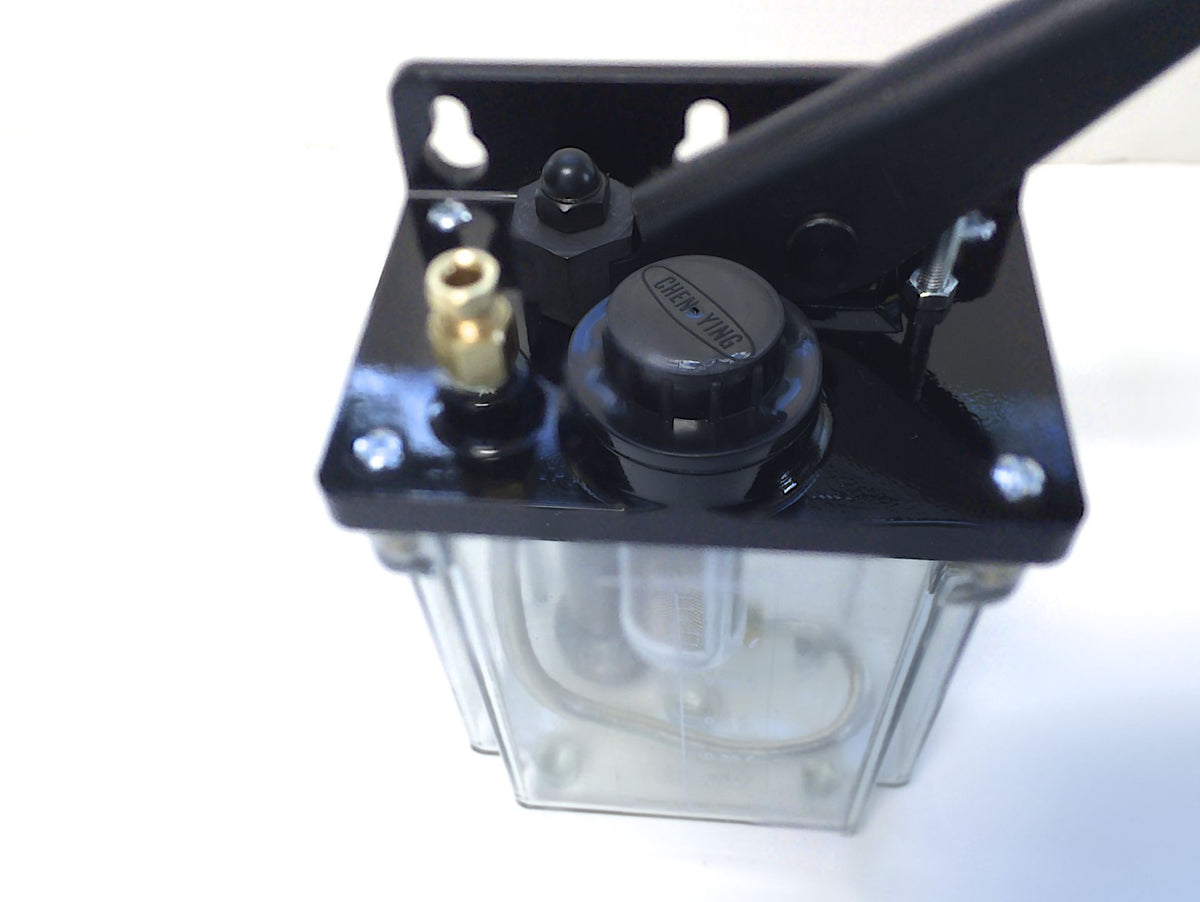 1 liter BIJUR-style Lubrication Unit for Bridgeport, CKE-8 Oil Pump, Left Hand