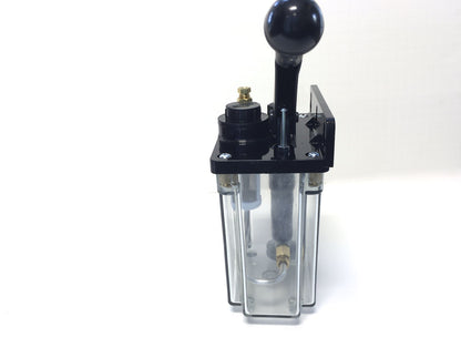 1 liter BIJUR-style Lubrication Unit for Bridgeport, CKE-8 Oil Pump, Left Hand