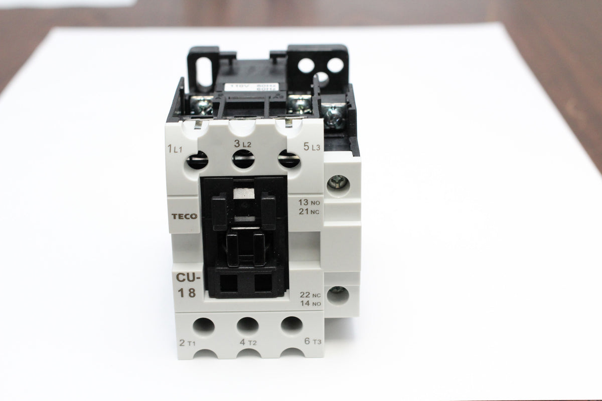 TECO CU-18 Magnetic Contactor 35 Amp, 3 Phase,  110V Coil 3A1a1b (TAIAN CN-18)