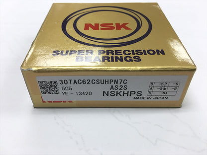 NSK 30TAC62CSUHPN7C CNC Ballscrew Support Bearing P2 (ref 30TAC62BSUC10PN7B)