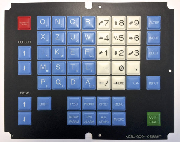 FANUC membrane keysheet keypad A98L-0001-0568#T