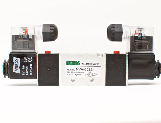 NEUMA Solenoid Valve NVA-6522-NPT-D2, 2 position, Double coil, DC 24V, NPT 1/4"