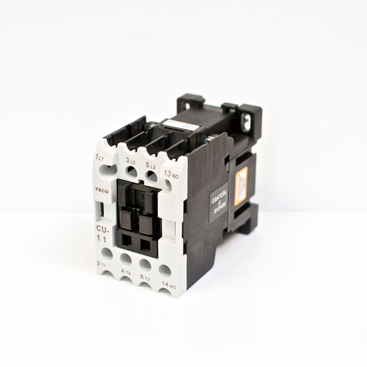 TECO CU-11 magnetic contactor, 3 phase, 480V coil, 3A1a N/O, Normally Open