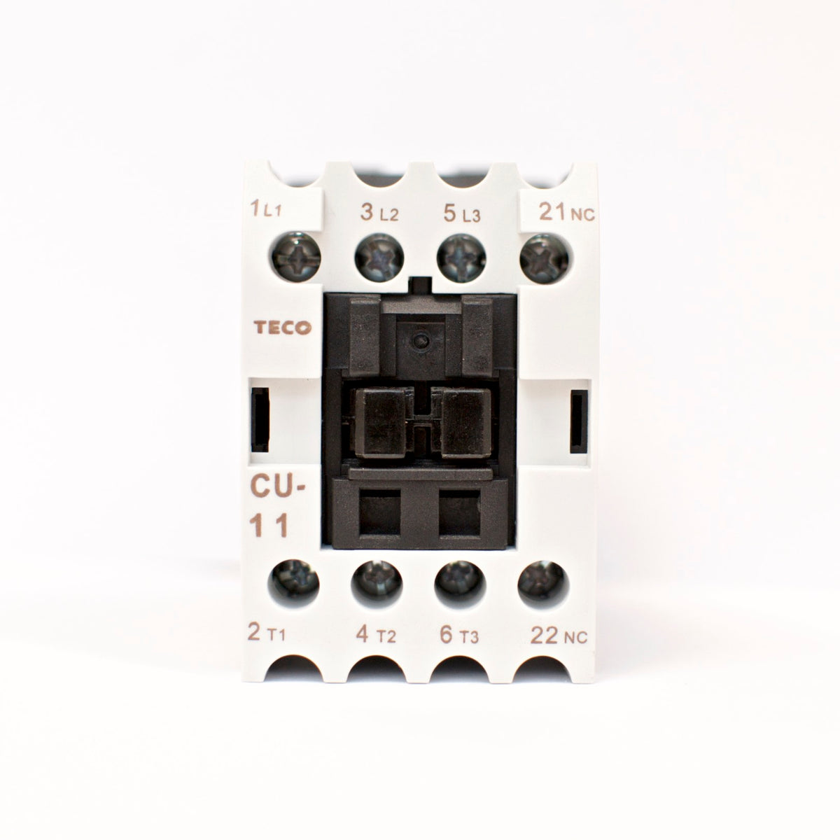 TECO CU-11 magnetic contactor, 3 phase, 480V coil, 3A1b N/C, Normally Closed