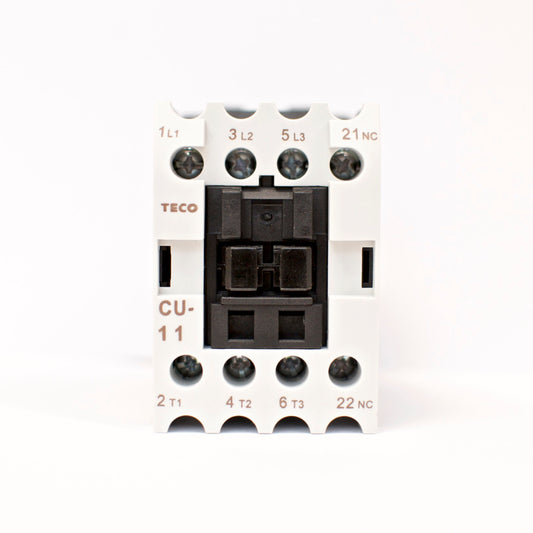 TECO CU-11 magnetic contactor, 3 phase, 480V coil, 3A1b N/C, Normally Closed