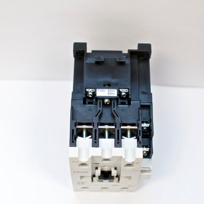 TECO CU-40 magnetic contactor, 60A, 3 phase, 110V coil, 3A1a1b (NO and NC)