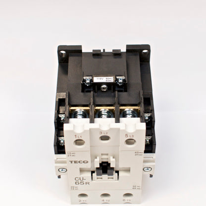 TECO CU-65R Magnetic Contactor 100 Amp, 3 Phase, 110V Coil 3A2a2b