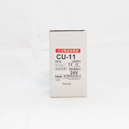 TECO CU-11 magnetic contactor, 24V coil 3A1b N/C (Replaces TAIAN CN-11)