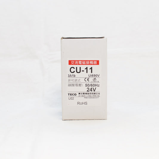 TECO CU-11 magnetic contactor, 24V coil 3A1b N/C (Replaces TAIAN CN-11)