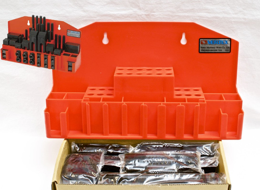 VERTEX CK-104B 52pc Steel Clamping Kit for 5/8" T-slot Milling Machine, Taiwan