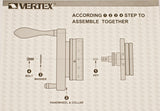 VERTEX HV-6(3 slot) 6" Horizontal / Vertical Rotary Table with 3-slot Face Plate