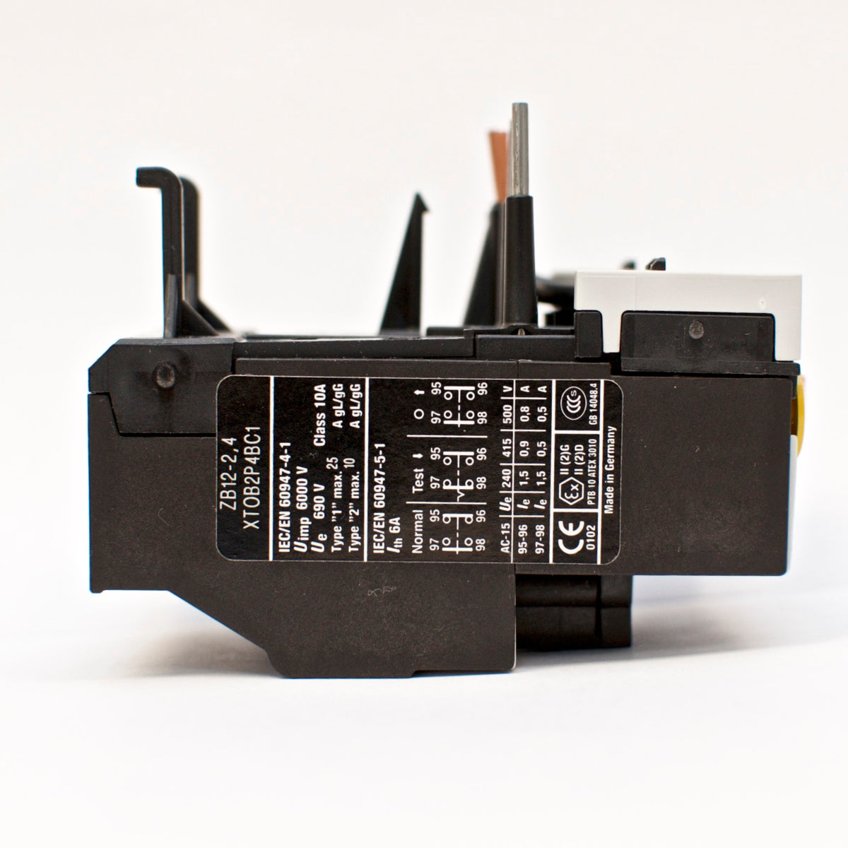 EATON Moeller ZB12-2,4 Thermal Overload Relay, Amp Range 1.6 ~ 2.4A (XTOB2P4BC1)