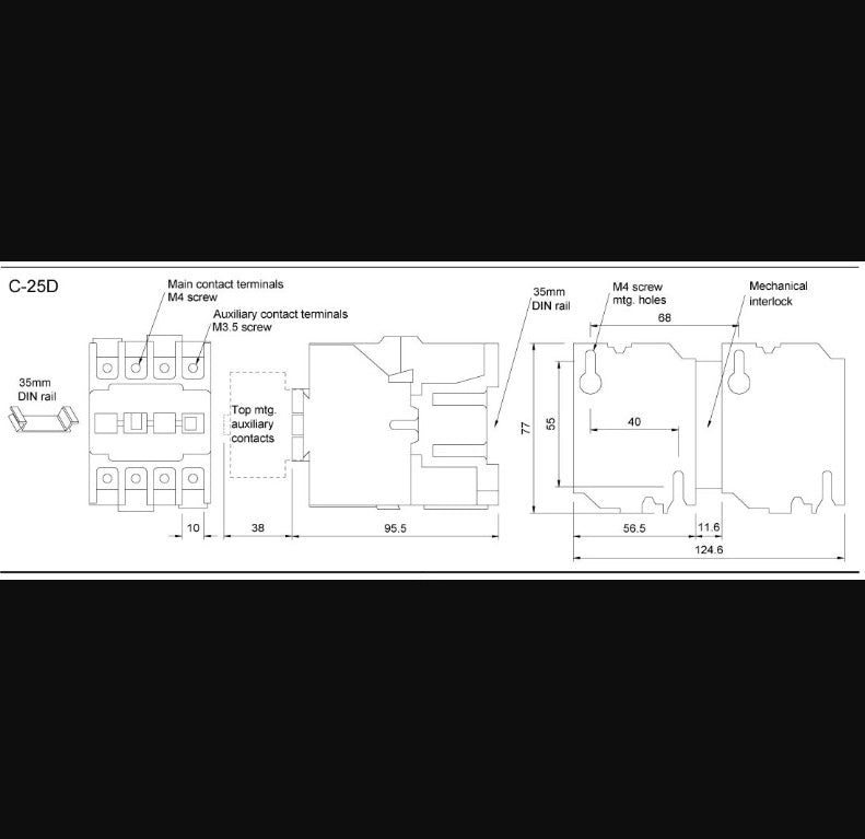 NHD C-09D10G7 Magnetic Contactor Coil - 220V, Normally Open Configuration