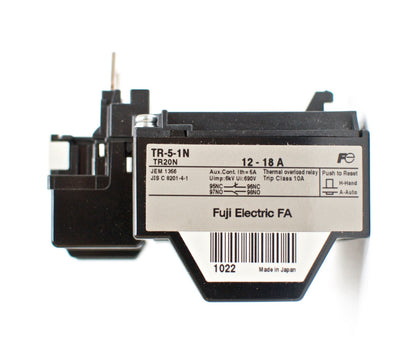 Fuji TR-5-1N, thermal overload relay, 12~18 A, class 10A