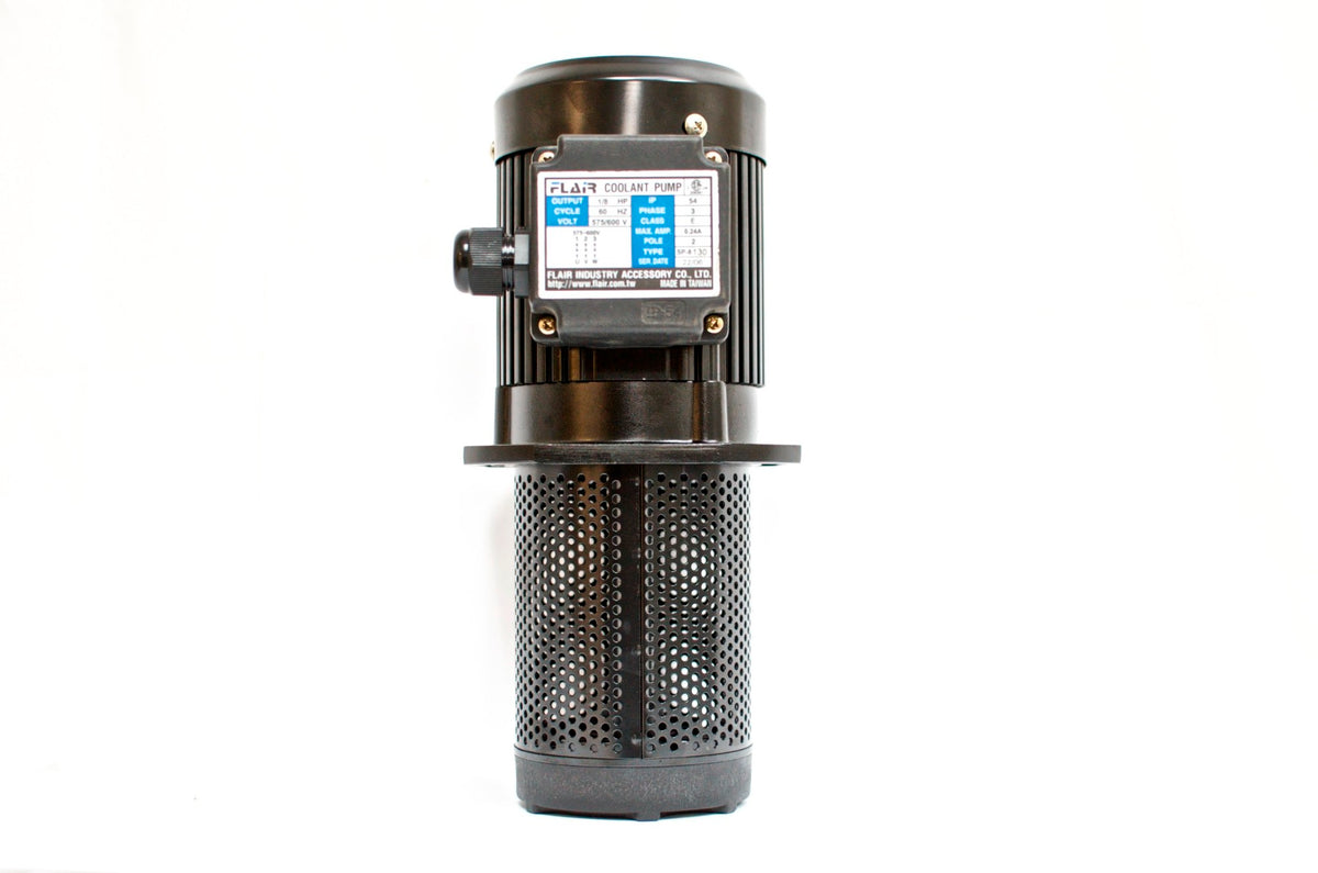 1/8 HP Filtered Coolant Pump, FLAIR SP-8130-575/600V-3 prewired 575V.L=130mm(5")