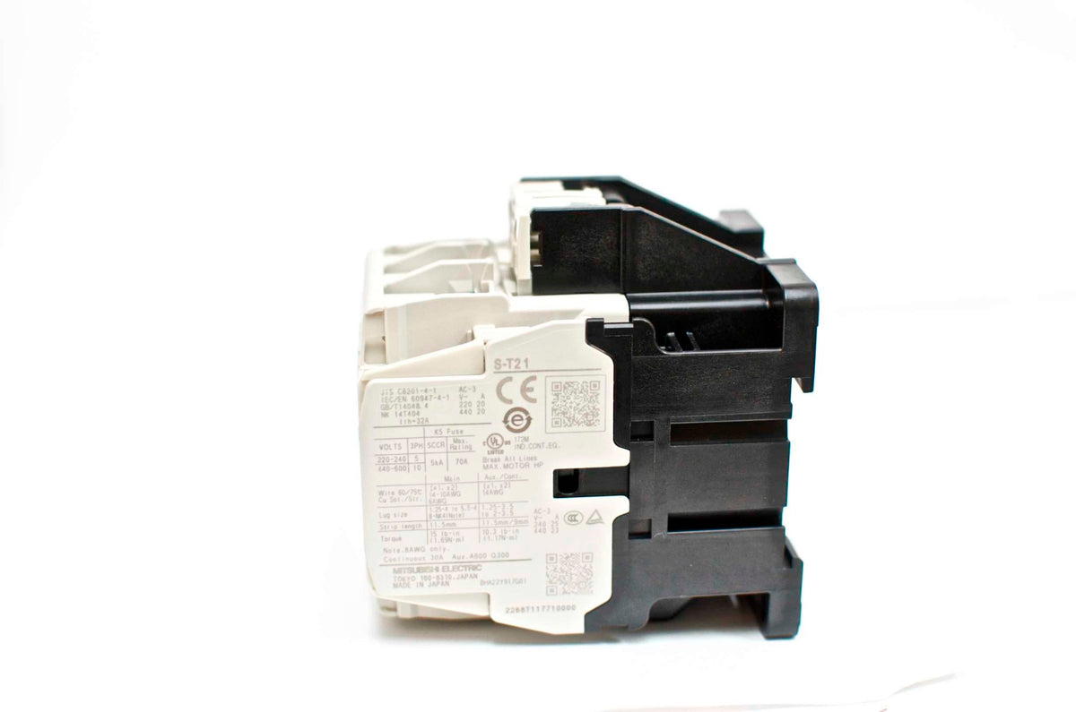 MITSUBISHI Magnetic Contactor S-T21, coil:100~127V 3A2a2b