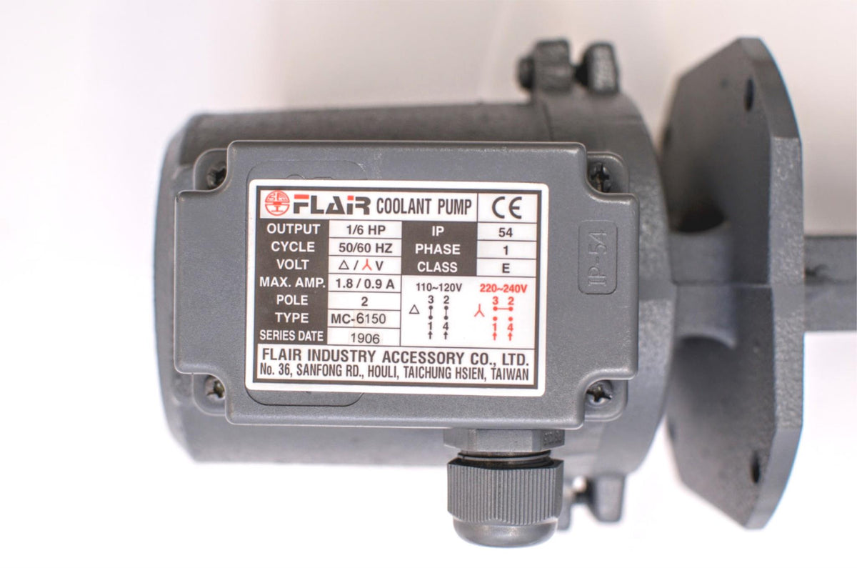 1/6 HP Machinery Coolant Pump, 110V/220V, 1PH, Shaft 6" (150mm),MC-6150-1