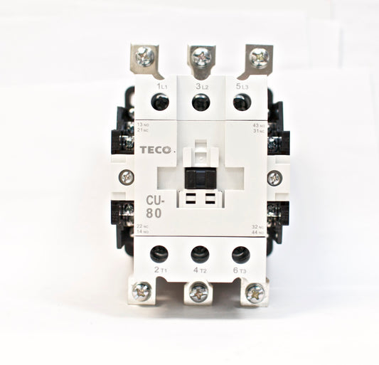 TECO CU-80 Magnetic Contactor, 104 Amp, 3 Phase, 220V Coil, 3A2a2b