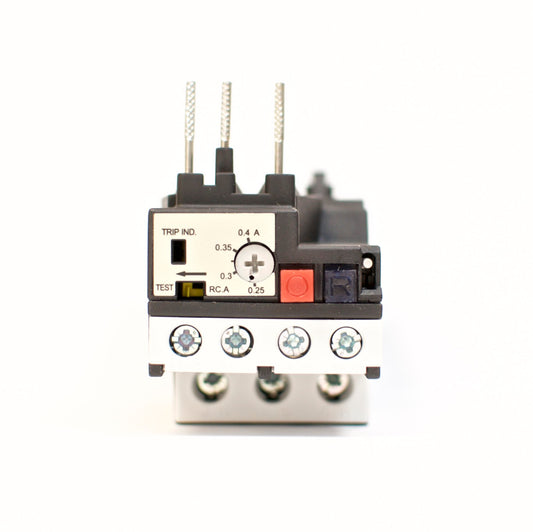 TECO RHU-10/0.4K1 thermal overload relay, Amp range: 0.25 ~ 0.4A