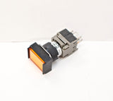 FUJI AH164-TL5O11E3 Orange Pushbutton Command Switch 24VDC LED (Pack of 5)