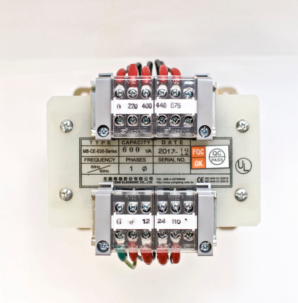 600VA Single-phase AC Control Transformer PRI: 220/400/440/575V SEC: 12/24/110V