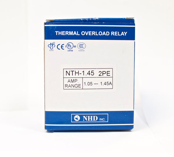 NHD thermal overload relay NTH-1.45 2PE,  1.05 ~ 1.45 amp