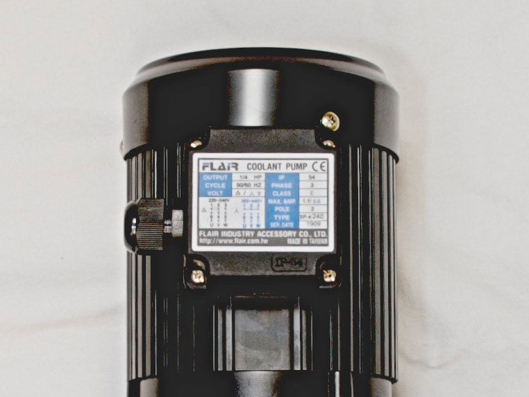 1/4 HP Filtered Coolant Pump, 220V/440V, 3PH, 240mm (9.5"), FLAIR SP-4240-220V