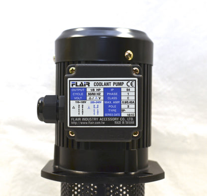 1/8 HP Filtered Coolant Pump, 110V/220V, SINGLE-PHASE, 150mm (6") SP-8150-1PH