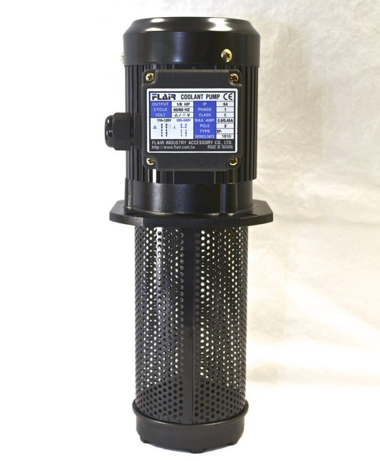 1/8 HP Filtered Coolant Pump, 110V/220V, SINGLE-PHASE, 180mm (7") SP-8180-1PH