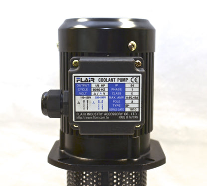 1/8 HP Filtered Coolant Pump, 110V/220V, SINGLE-PHASE, 180mm (7") SP-8180-1PH
