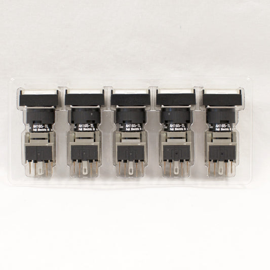 FUJI AH165-TLW11E3 White Pushbutton Command Switch 24VDC LED (Pack of 5)